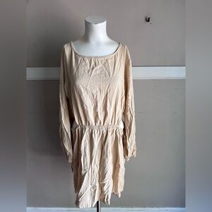 Universal Thread Cream Long Sleeve Mini Dress